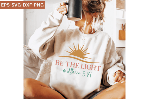 Be the Light SVG: A Christian Quote for Embroidery