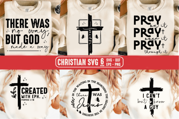Christian Svg Bundle, Religious Jesus Png for T-Shirt Designs