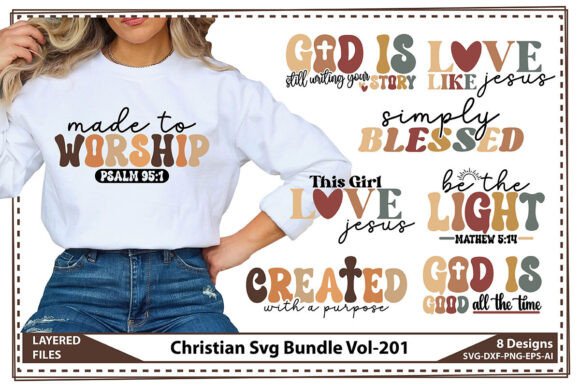 Christian Svg Bundle Vol-201 and T-Shirt Designs