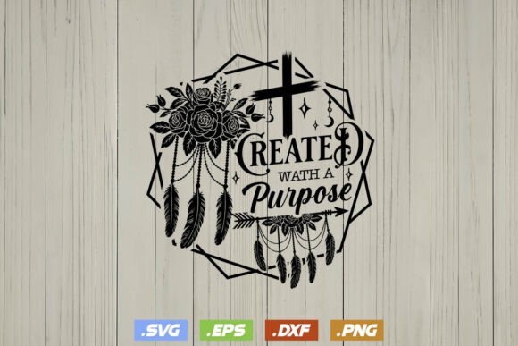 Created with a Purpose Gift Jesus Shirt T-Shirt Designs