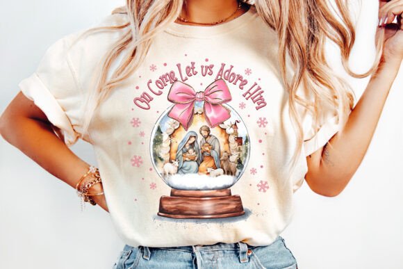 Pink Jesus Christmas PNG for T-Shirt Designs