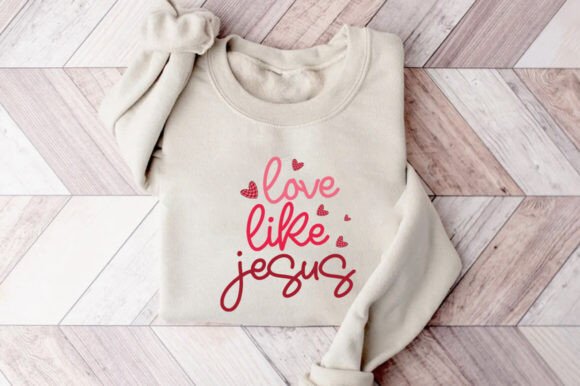 Retro Love Like Jesus Coquette Png T-Shirt Designs