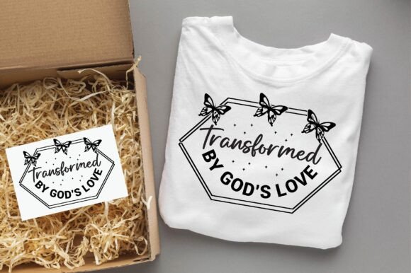 TRANSFORMED by GOD’S LOVE Christian Svg T-Shirt Designs
